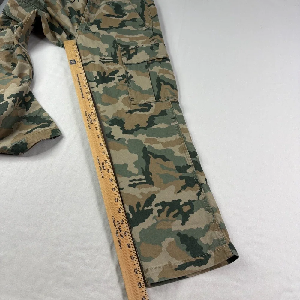 Levis Camo Cargo Pants Mens 31x30 Green Straight Leg Casual
